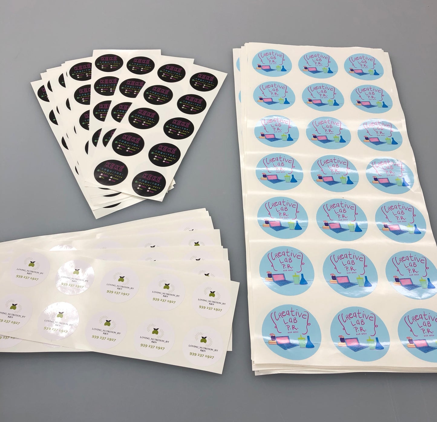 STICKERS 3" REDONDO(Cantidades a escoger)