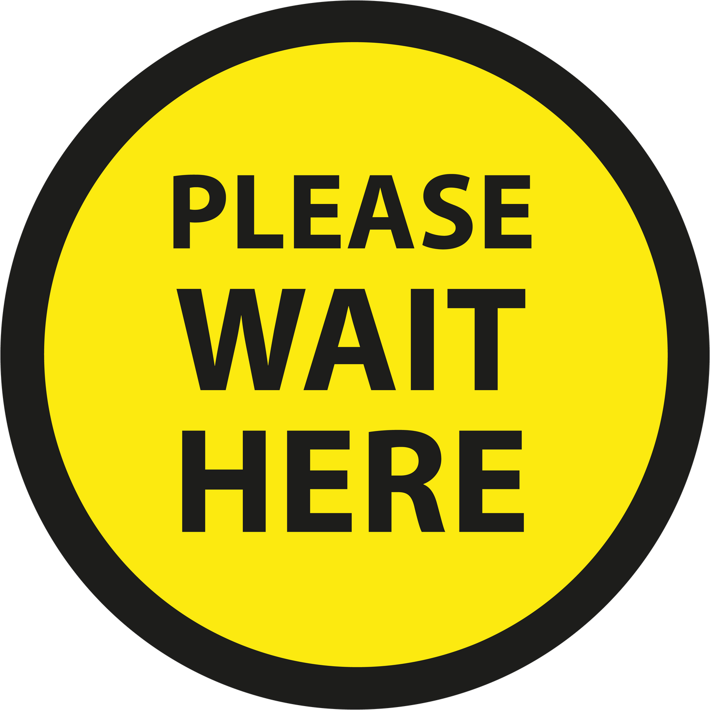 Covid Round Floor Stickers (pack of 4)