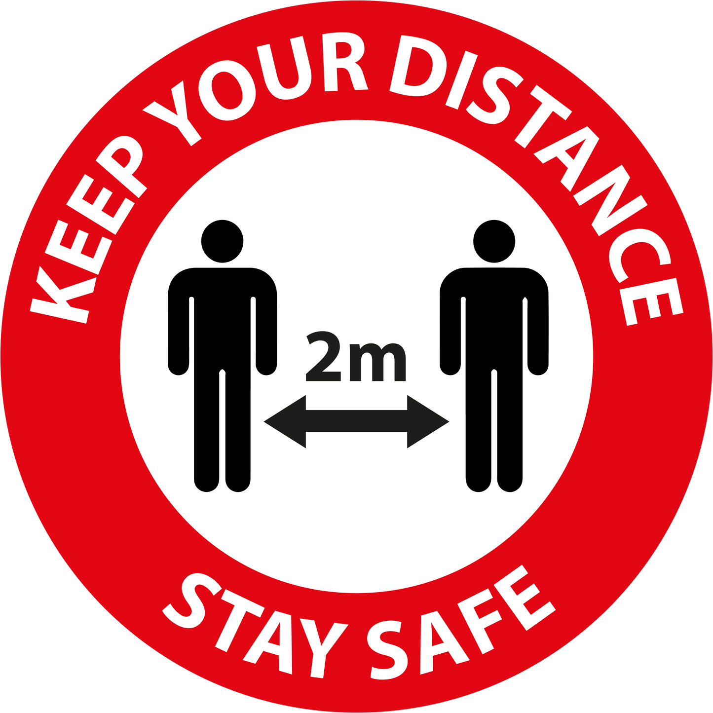 Covid Round Floor Stickers (pack of 4)