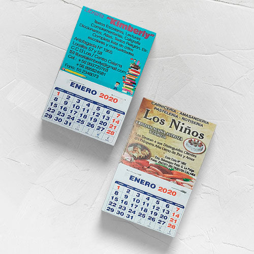 CALENDARIOS IMANTADO 6"X 4"